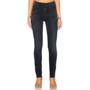 MOTHER High Waisted Looker Blackbird Denim Jeans